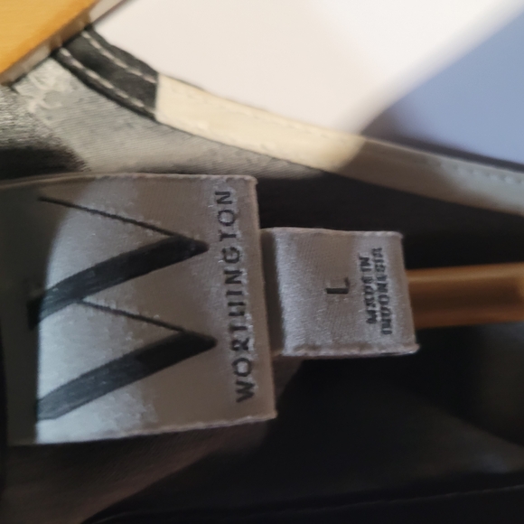 Worthington Black and White Polka Dot Blouse - Picture 3 of 4